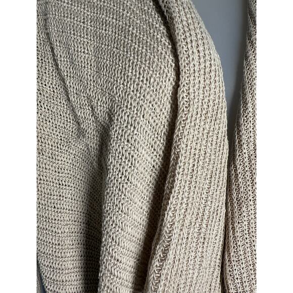 Eileen Fisher Women’s Organic Linen Cardigan Open Front Beige Knit Size L - Picture 5 of 5